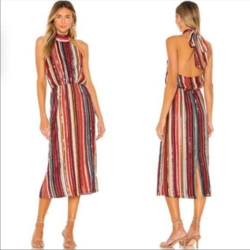 House of Harlow Revolve Rafaela Midi Stripe Dress